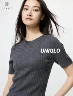 【新品・未使用】UNIQLO ユニクロ メリノリブクルーネックセーター L
