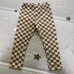 p.premier チェッカー　パンツ　ギンガム　ブラウン 100 レギンス