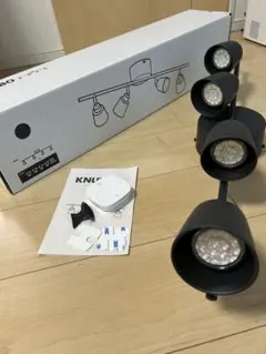 IKEA KNUTBO シーリングスポットライト 4スポット 電球セット