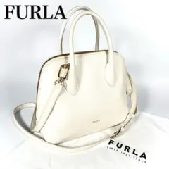【良品】FURLA フルラ 2WAYハンドバッグ ショルダーバッグ ドーム