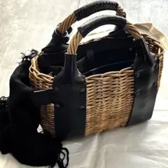 極美品✨ebagos ファスナー付バスケット 1本手 オイルショルダー ブラック ebagos【予約】2025年8月～2026年1月末頃入荷予定ファスナー付