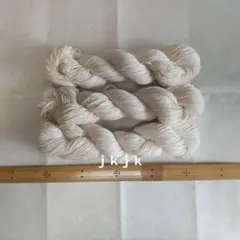 週末Sale !! 生成り 3カセセット銀座亜紀枝 自然堂 刺し子糸 編み物糸