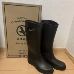 AIGLE☆美品☆レインブーツ☆ブラック