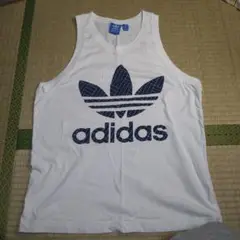 adidas ロゴタンクトップ ホワイト