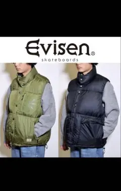 Evisen Skateboards キルティングベスト EVISEN SKATEBOARDS ベスト キルティング リバーシブル L