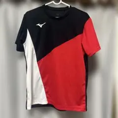 Mizuno テニス Tシャツ Sサイズ 黒赤白