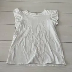 UNIQLO フリル袖 Tシャツ 140サイズ ホワイト