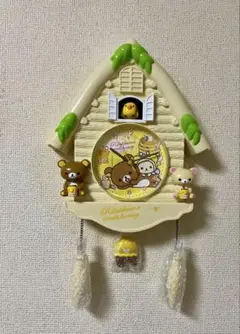 【振り子時計】リラックマ 時計 ハウス型掛け時計 32×27×6cm