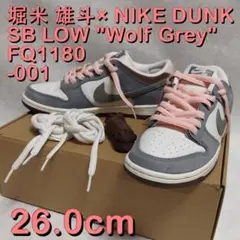 堀米 雄斗× NIKE DUNK SB LOW "Wolf Grey" 26cm