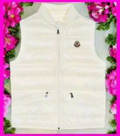 MONCLER 付属品有り！真っ白で可愛い！レア色！モンクレール　ダウン ベスト 2025年最新】MONCLER カラー：ホワイト系 ダウンベスト