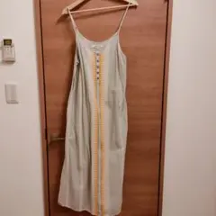 インドコットン100%　刺繍ワンピース XL + People tree