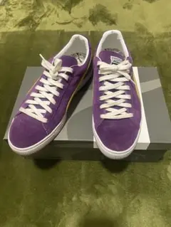 Puma スエード スニーカー 紫 紐付き