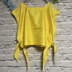 【超美品】トラサルディ ノースリーブ ブラウス イエロー コットン100%