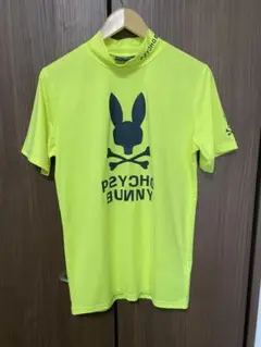 Psycho Bunny 蛍光イエロー モックネックシャツ Lサイズ