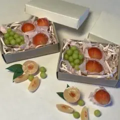 ミニチュアフード〜桃とシャインマスカット〜