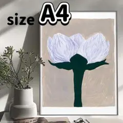 アートポスター フラワー　ウメバチソウ　海外インテリア 北欧キャンバス A4 花
