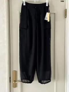 週末SALE！Lés Ageu カーゴメッシュパンツ 黒サイズ2