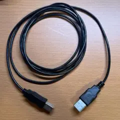 プリンターケーブル2.0m USB2.0 USB Bケーブル 黒 極細ケーブル