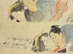 「春画 一月〜十二月」艶本 揃12枚|わじるし わ印 和本 明治〜大正期 春画帖」彩色版画 12枚1帖|艶本 わじるし 浮世絵
