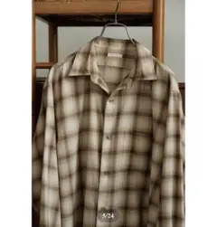 【美品】 ULTERIOR アルテリア CHECKED TWILL SHIRT