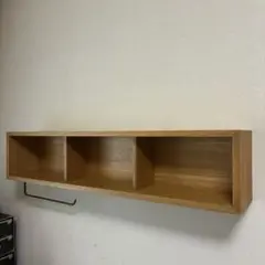 【訳アリ】無印良品 壁に付けられる家具 箱(幅88cm) オーク材