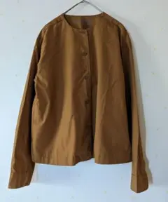 本日最終❋秋色❋無印良品ブラウン ノーカラージャケット