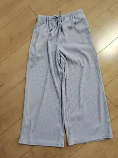 GU　リブプルオンワイドパンツ　130