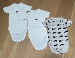 【PETIT BATEAU】ロンパースセット(0-3M)