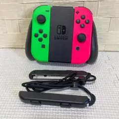 ニンテンドースイッチ ジョイコン グリーン ピンク LRセット グリップ付き