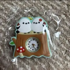 シマエナガ時計かキーホルダー