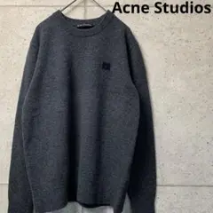 Acne Studios アクネ ウール クルーネック ニット セーター ロゴ