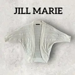 JILL MARIE ドルマンスリーブニットカーディガン 七分袖 (M)ホワイト