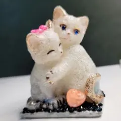 435オルゴナイト 仲良し猫ちゃん 金運 恋愛成就 家庭内運気アップ