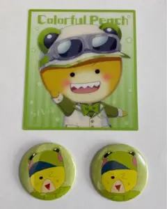 カラフルピーチ　シヴァ　クリア色紙　直筆缶バッジ　3点セット