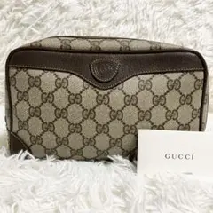 【美品】GUCCI クラッチバッグ インターロッキング PVC GG柄