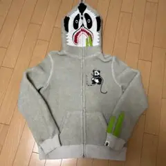 A BATHING APE エイプ パンダフード ボアパーカー ワッペン