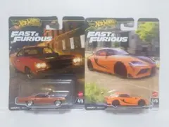 ホットウィール　ワイルドスピード　プリムスロードランナー　トヨタGRスープラ