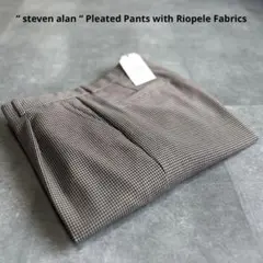 【新品】スティーブンアラン Riopele生地使用 千鳥格子 レーヨン混 パンツ
