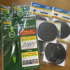 Clorets ボールペン3本とOreoクッキーふせん5個