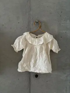 80cm 白　フリルブラウス