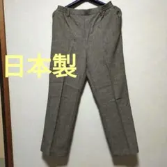 スラックス 丈短め グレー シニア
