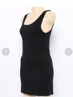 【新品】前二重無地タンクトップ　ネイビー