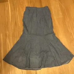デニム フレアロングスカート Lサイズ