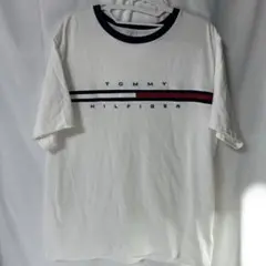 TOMMY HILFIGER トミー ヒルフィガー 白 リンガー tシャツ