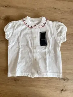 新品未使用　刺繍 ブラウス 綿100% 90