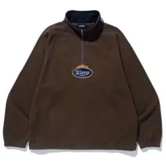 XLARGE エクストララージ ハーフジップ スウェット ブラウン
