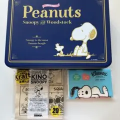 スヌーピー　③点セット　(缶、ナプキン、ティッシュ)