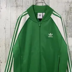 【激レアカラー‼️】美品 adidasトラックジャケット L デサント製 緑 古着 m77802484616_1.jpg?1749300233