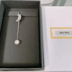 MIU MIU ピアス シルバー 片耳のみ 月 韓国
