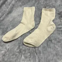 レディースソックス　ベージュ